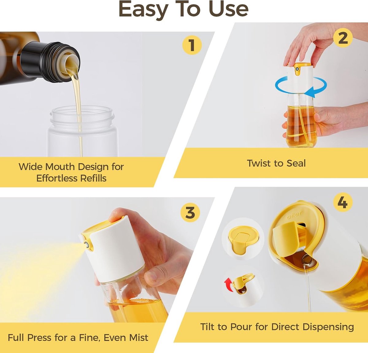 Oliedispenser Oliedispenser 2-in-1 Oliespray - afbeelding 5