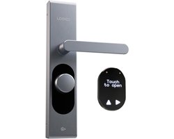 LOQED Touch Smart Lock - Slim Deurslot - Met Smart Home Integratie - Bridge, Cilinder & Codetoegang - Metaal
