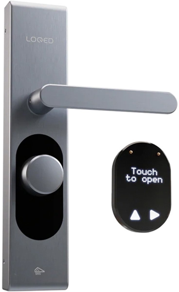 LOQED Touch Smart Lock - Slim Deurslot - Met Smart Home Integratie - Bridge, Cilinder & Codetoegang - Metaal