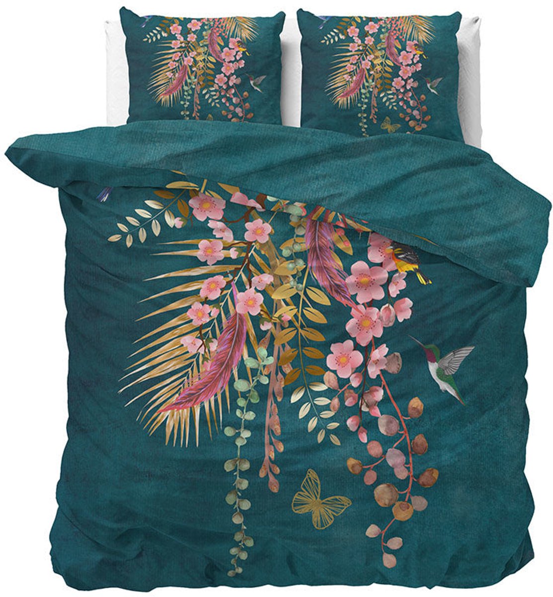 Dekbed-Discounter - Manilla Dekbedovertrek 200 x 200/220 cm - Verkoelend Katoen-Satijn - Dubbele instopstrook - Wassen op 30 graden - Inclusief 2 kussenslopen - Debbie