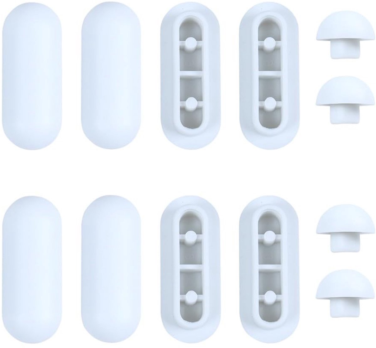 Dailygoods- Glijders 12-delig - Toiletbril Stabilisatoren - Wc-demper Pads - Reservepad - Ovale/Ronde Afdekkingen - Hoogwaardig Materiaal