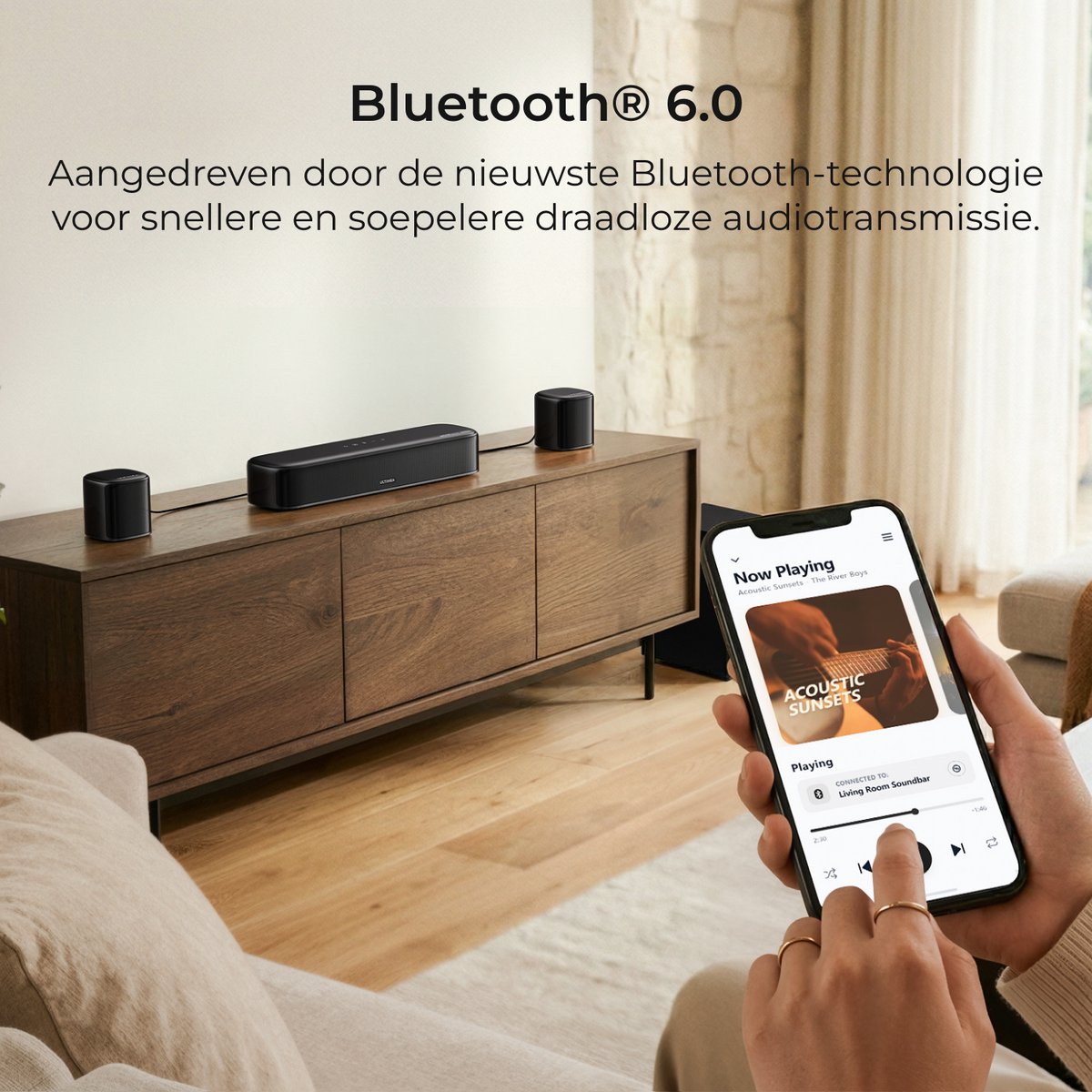 ULTIMEA 7.1 Soundbar met Dolby Atmos, Inclusief 5,25" Subwoofer en 4 Surround Speakers, Home Cinema Systeem voor TV, HDMI eARC, Aura S5T thumbnail 5