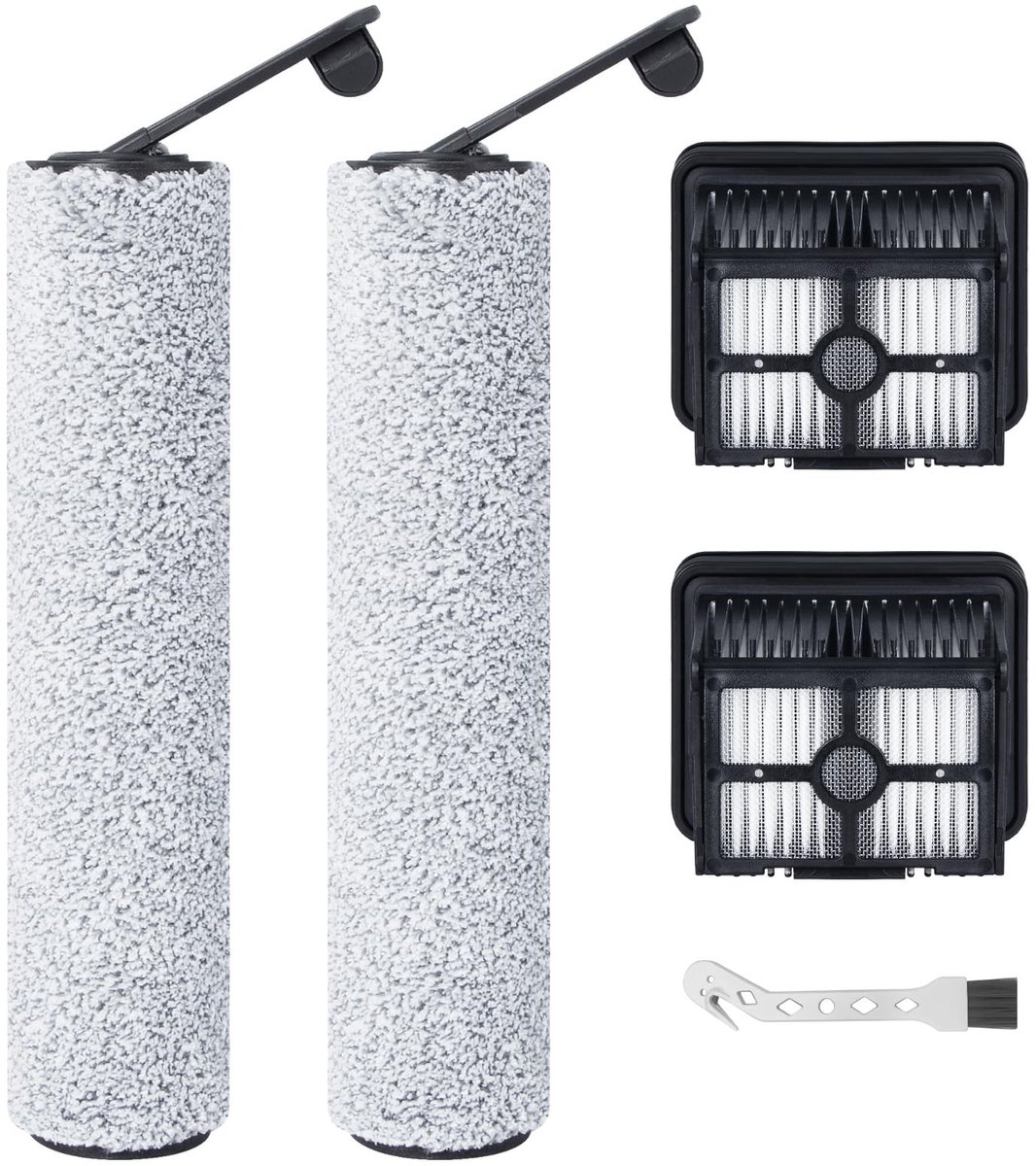 Dailygoods- Borstelrol - 2 Borstelrollen + 2 HEPA-filters - Reserveonderdelen - Reinigingsborstel - Compatibel met Dreame M12 - Stofzuigeraccessoires