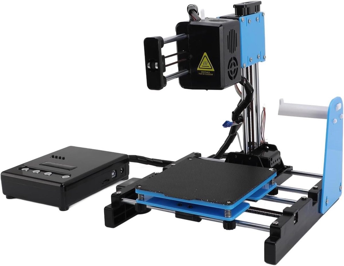 Mini 3D Printer - Beginner Printer - Hobby Projecten Maken - Compact Metalen Frame - 100x100x100 mm - Zwart