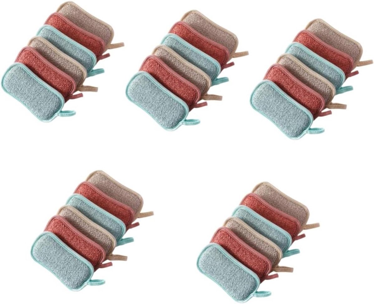 Keuken Sponzen - Schrob Sponzen - Efficiënt Schoonmaken - Herbruikbaar Materiaal - 30 Stuks - Diverse Kleuren