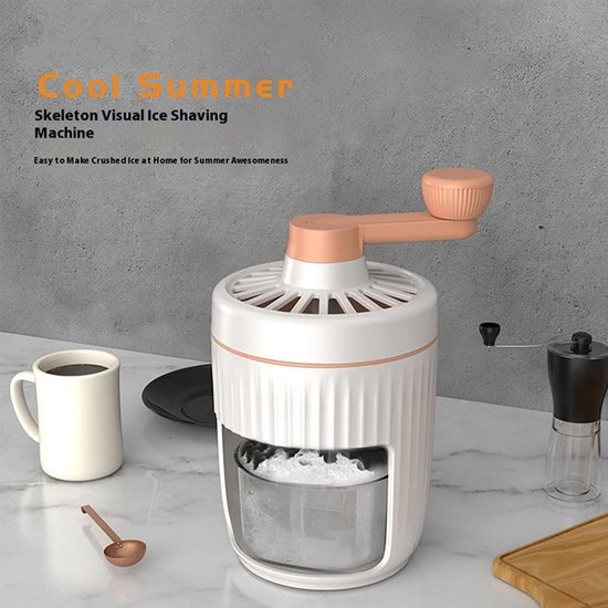 Handmatige IJscrusher - Schaafmachine IJs - Drankjes Maken - Afneembaar Ontwerp - 21 x 13 x 13 cm - Zoals Afgebeeld — afbeelding 4