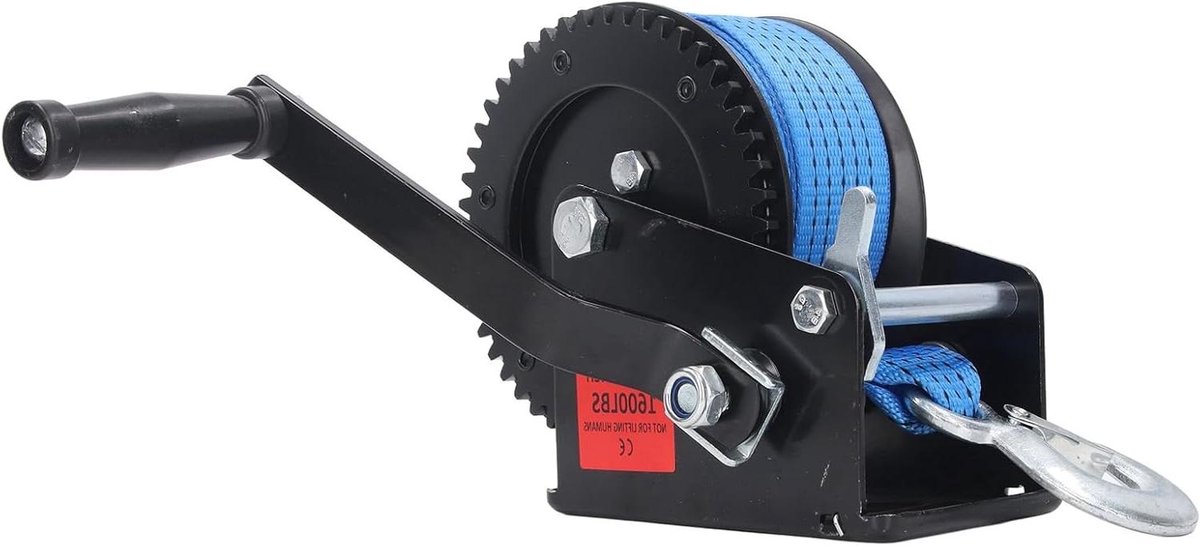 Handlier Gelegeerd Staal - Handslinger Lier - Zware Voorwerpen Verplaatsen - Dual Way Ratel - 1600 Lbs Capaciteit - Zilverkleurig