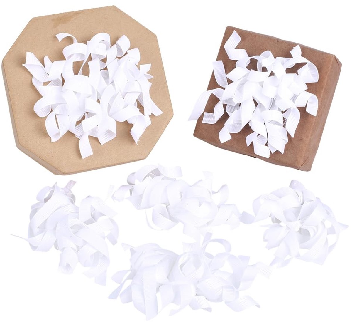 Dailygoods- Gift Bogen - 16 Stuks - Zelfklevend - Krullend Lint - Decoratie - Polyester - 100-150 mm Lang - Cadeau Strikken