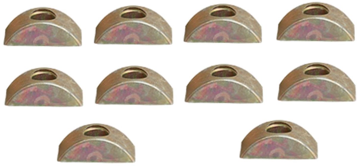 Dailygoods- Halve Maan Moeren 10 Stuks - M8 IJzer - Meubelverbinding - Spacer - Wasmachine - Duurzaam ontwerp - Meubelmoeren