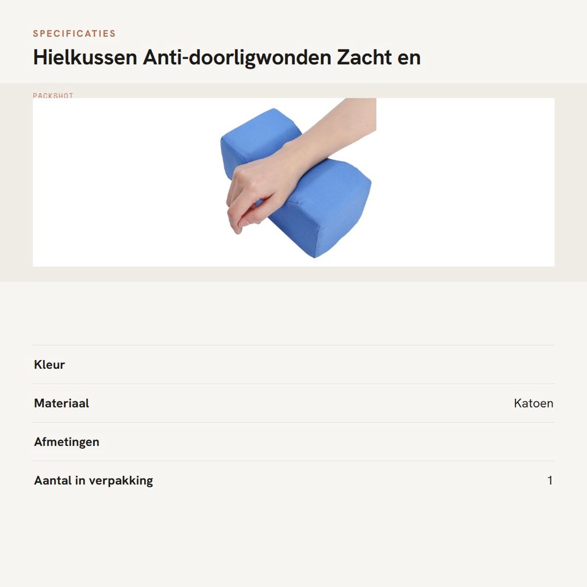Dailygoods- Hielkussen Zacht Schuim - Hielkussentjes voor