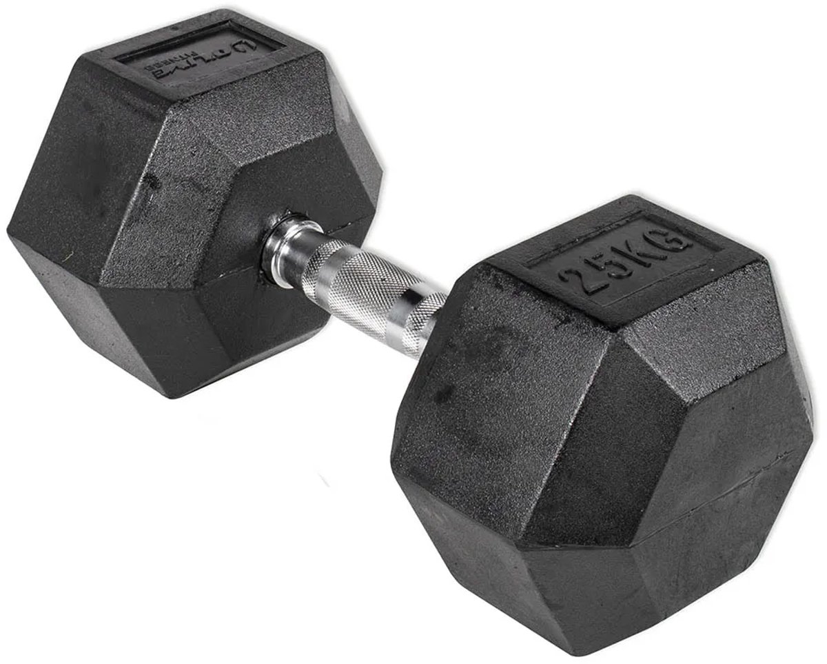 Olive Hex Dumbbell 25kg 2 Eenheden Zilver 25 kg