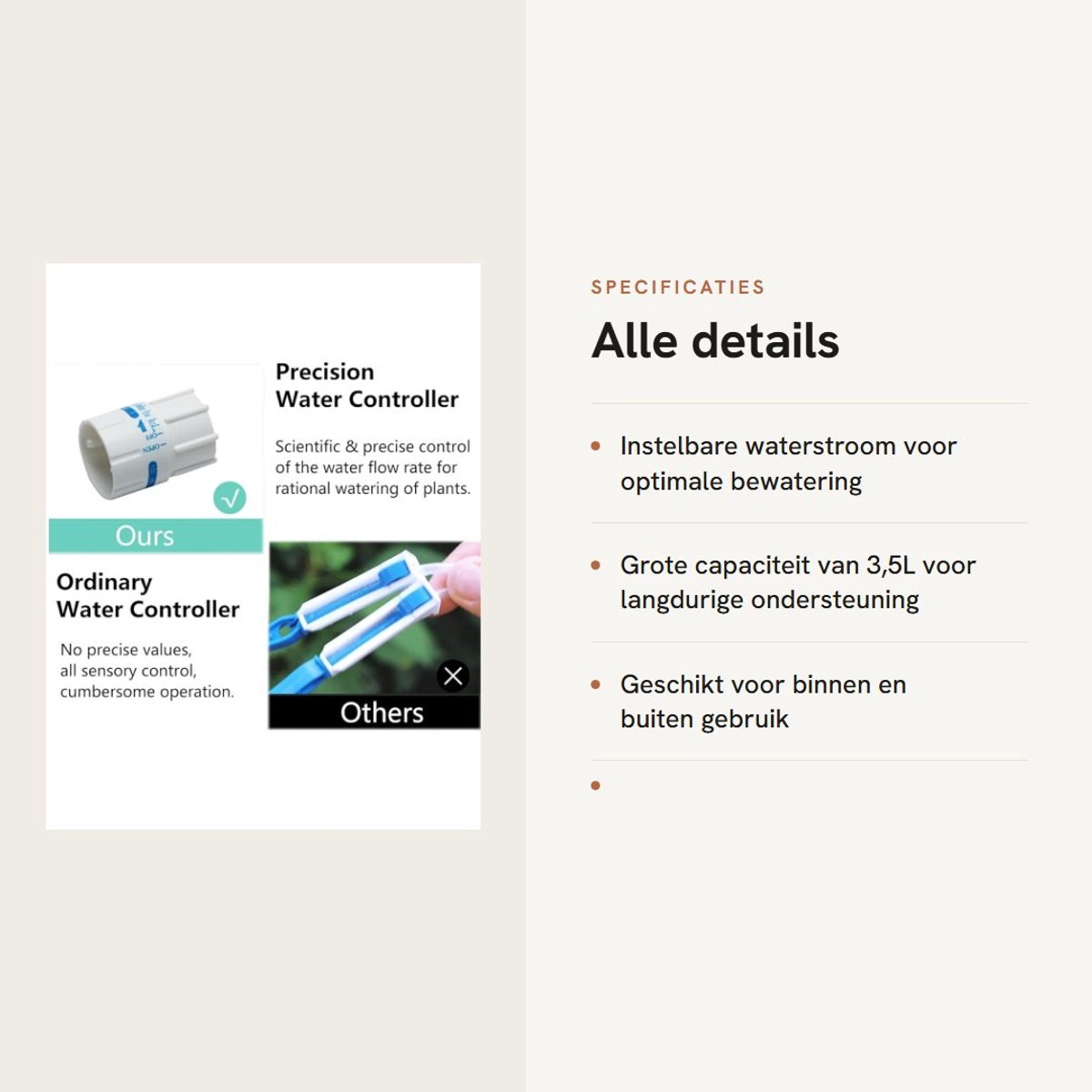 Automatisch plantbewateringssysteem - Grote Capaciteit - Verstelbare Stroom - Druppelirrigatiezak - Potplanten Binnen en Buiten — cadeau in Cadeau-ideeën - foto 2