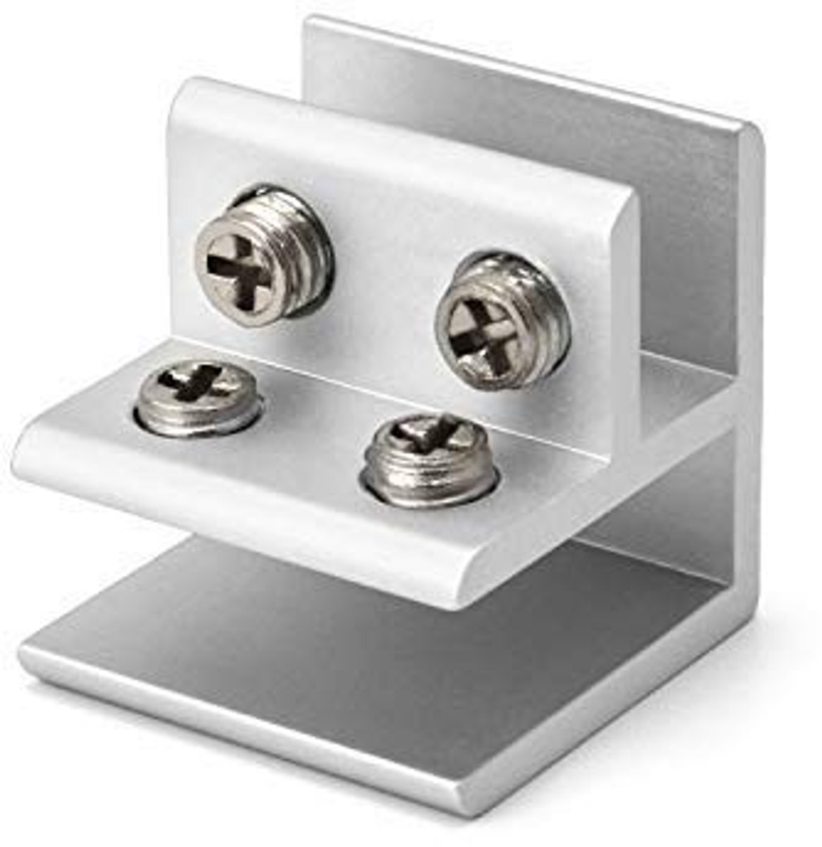 Dailygoods- Glasklem 90 Graden - Aluminium - 4 Stuks - Ondersteuningsklem - Geschikt voor 9-12 mm Dikte - Duurzaam - Glassteun