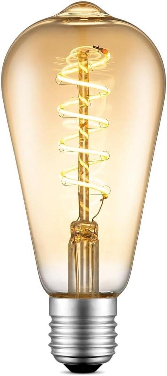 Edison LED Lamp - Vintage Filament - Sfeerverlichting Creëren - Dimbaar Warm Licht - E27 Fitting - Amber