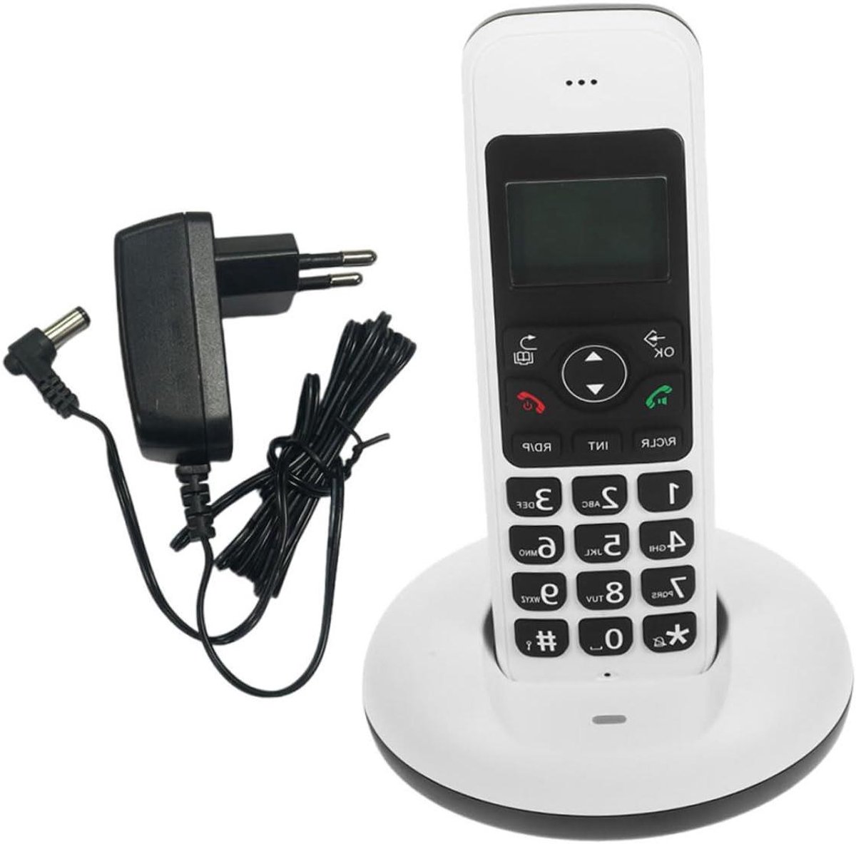 Vaste Telefoon - Huistelefoon Draadloos - Thuis Gebruik - Grote Knoppen - 162 cm - Wit