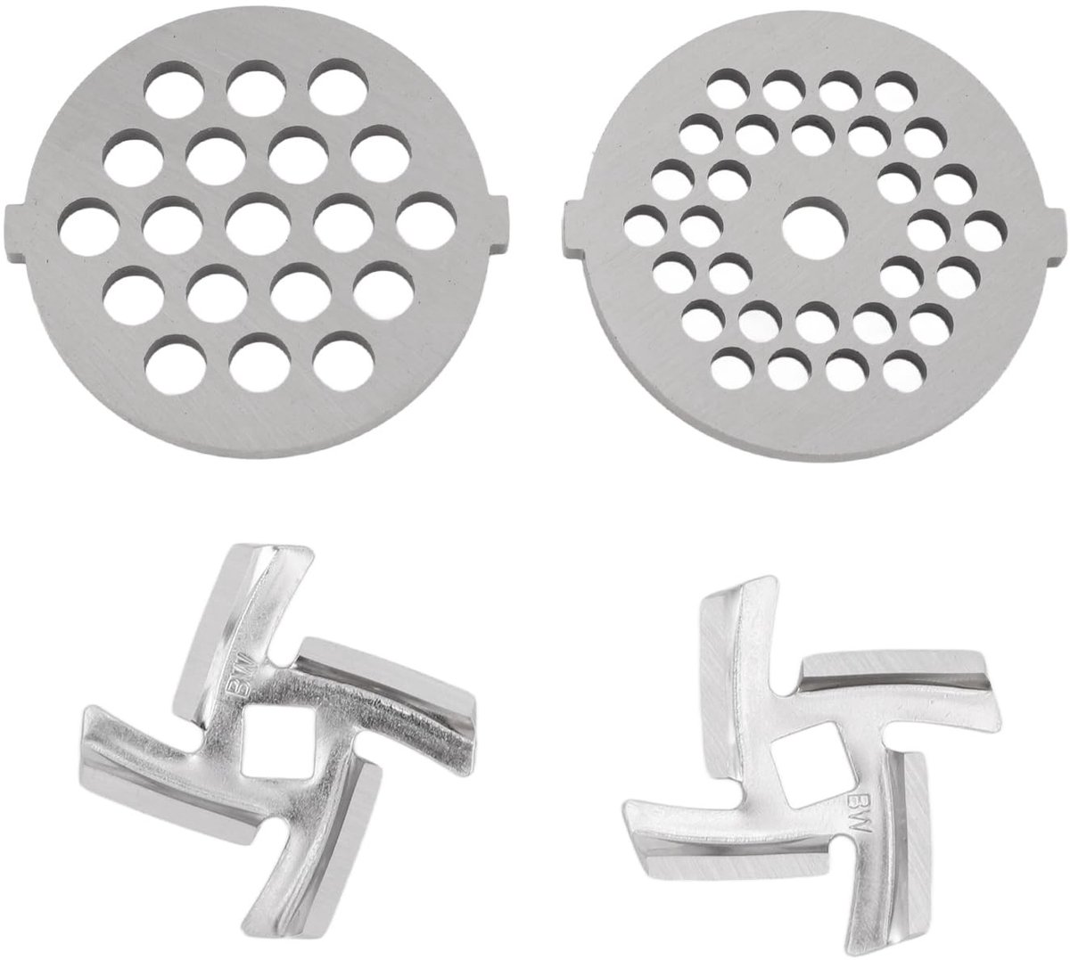 Dailygoods- Vleesmolenplaat Roestvrij Staal - Vervangingsonderdelen - Molenbladen - Hakmolen Accessoires - 2 Stuks - Multifunctioneel - Vleesmolen