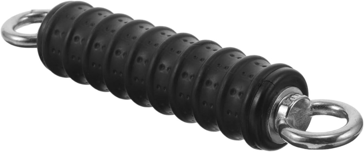 Fitness Handgreep - Dubbele Ring - Kracht Training - Antislip Comfort - 20 cm - Zwart