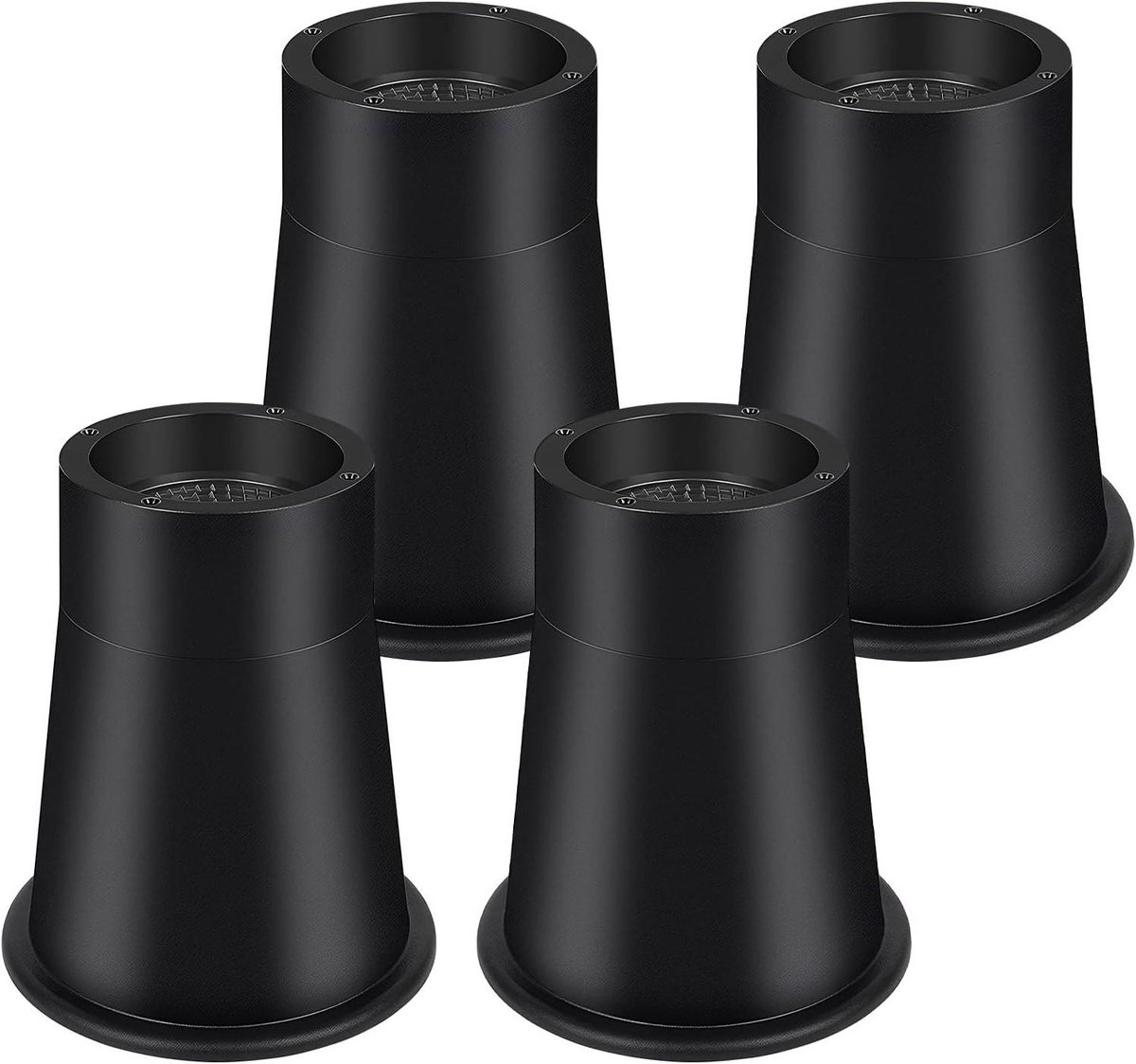 Bedverhogers - Meubel Lifters - Meubels Verhogen - Antislip Vloerbescherming - 4 stuks - Zwart