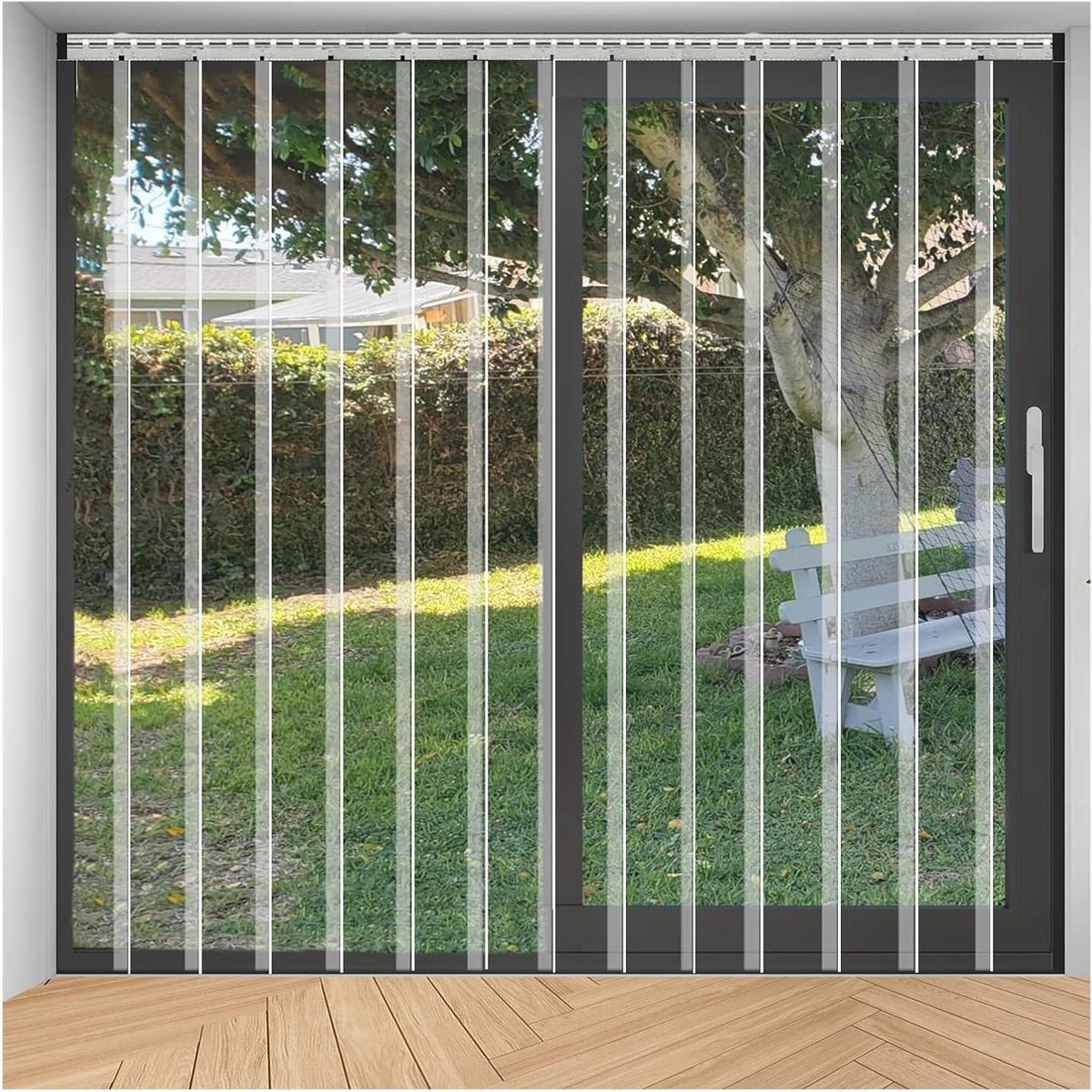 PVC Jaloezieën - Strip Gordijn - Deur Afscheiding - Waterdicht Slijtvast - 120x250cm - Tra