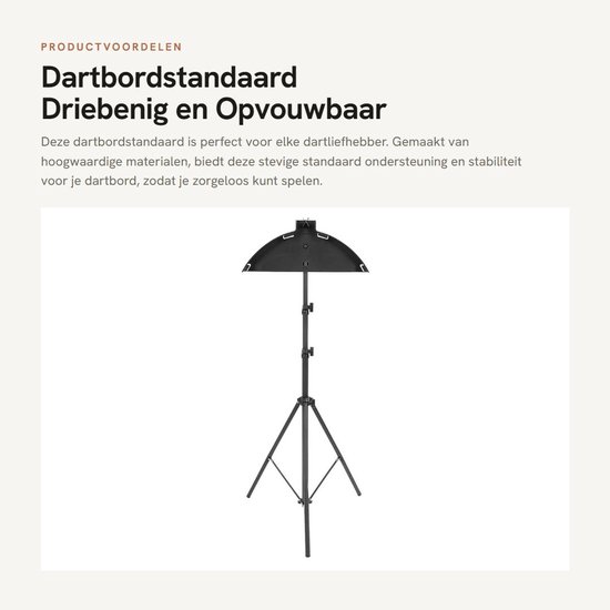 Dailygoods- Dartstandaard Hoogwaardige Staal - Opvouwbaar - Driebenig - Mobiele Dartbaan - Stabiliteit - Veiligheid - Dartbordstandaard van Dailygoods — afbeelding 4