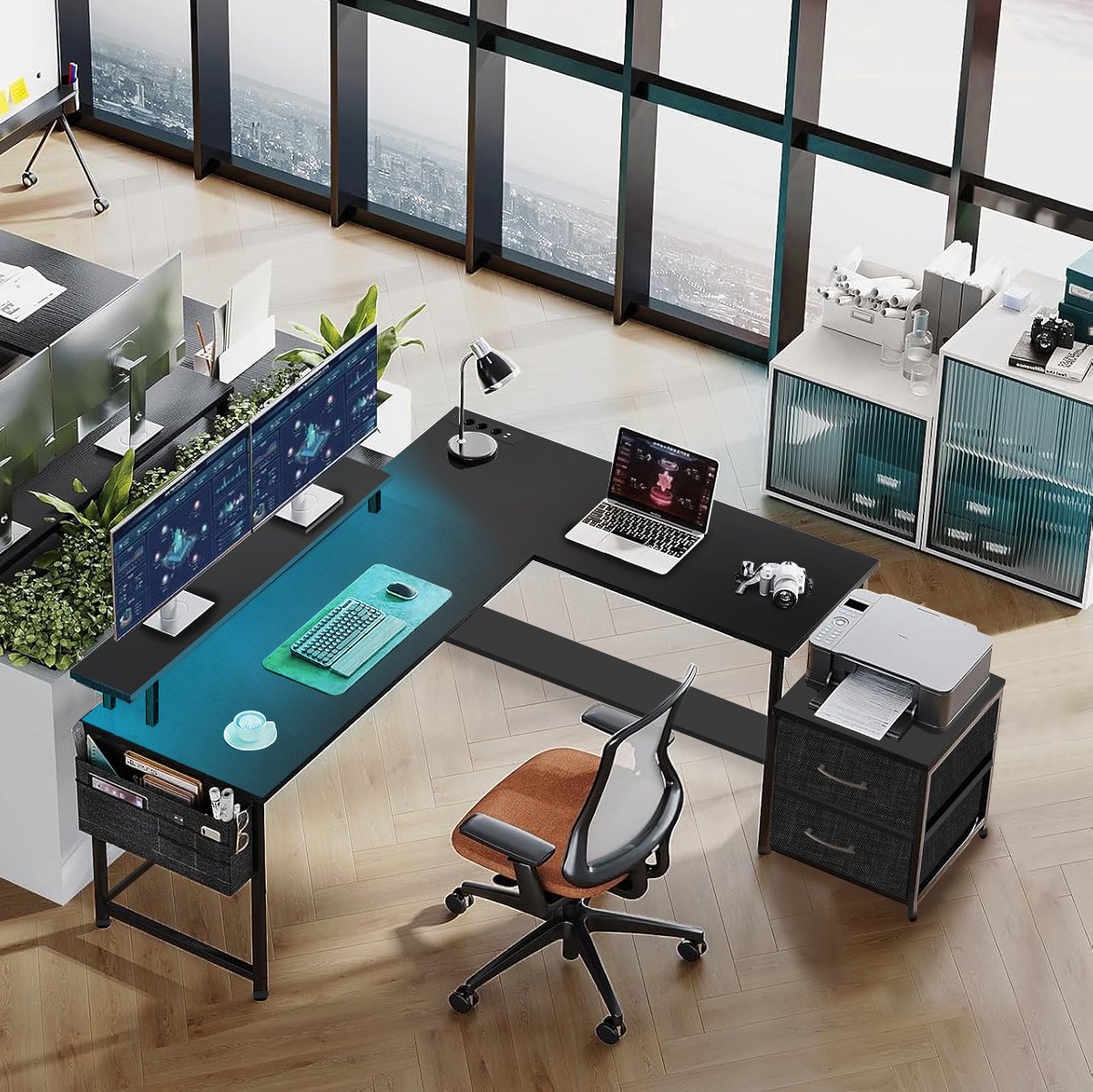 Mihtrov Mihtrov L-Vormig Gaming Bureau - afbeelding 4