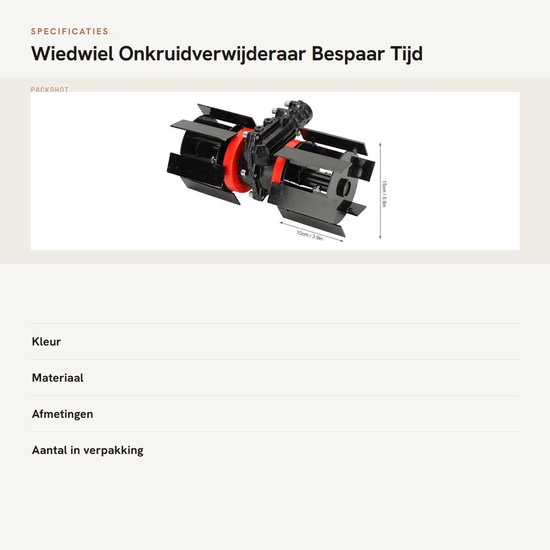 Wiedwiel - Onkruidwiel - Efficiënt Wieden - 9 Tanden Ontwerp - 10 Cm - Aluminium — afbeelding 3