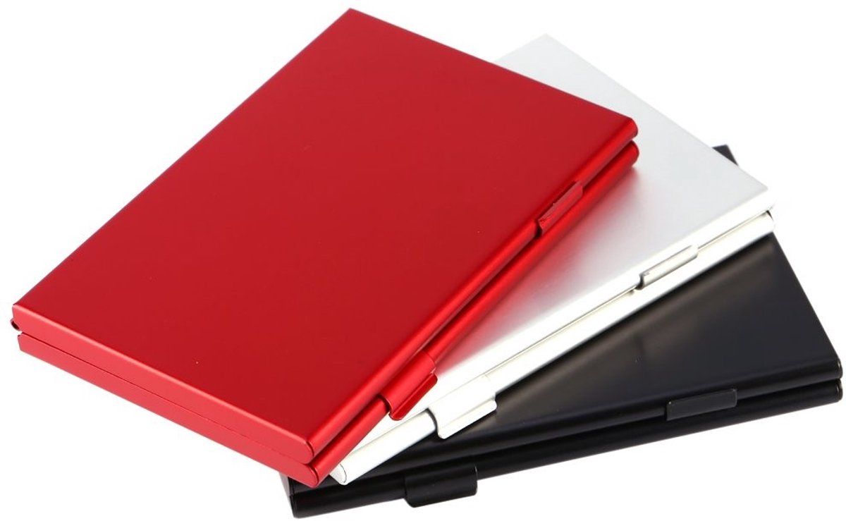 Dailygoods- SD-kaarthouder Lichtgewicht - Duurzaam - Geheugenkaartbehuizing - Kwaliteitsaluminium - Voor 6 SD-kaarten - Met EVA-pad - Geheugenkaarthouder