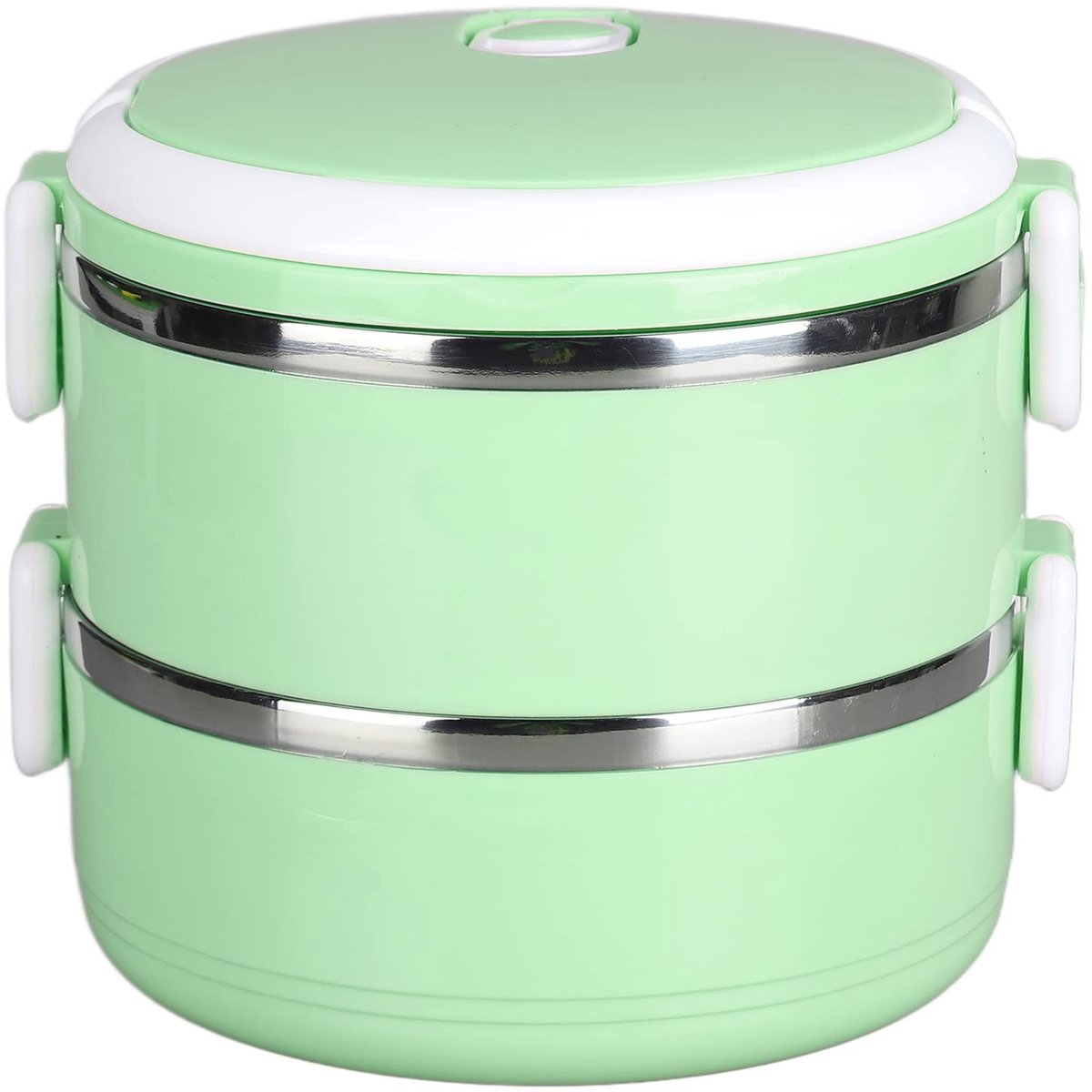Dailygoods- Lunchbox Thermisch - Roestvrij Stalen Voedselcontainer - Dubbellaags - Verzegeld - Stapelbaar - Siliconen Afdichtingsring