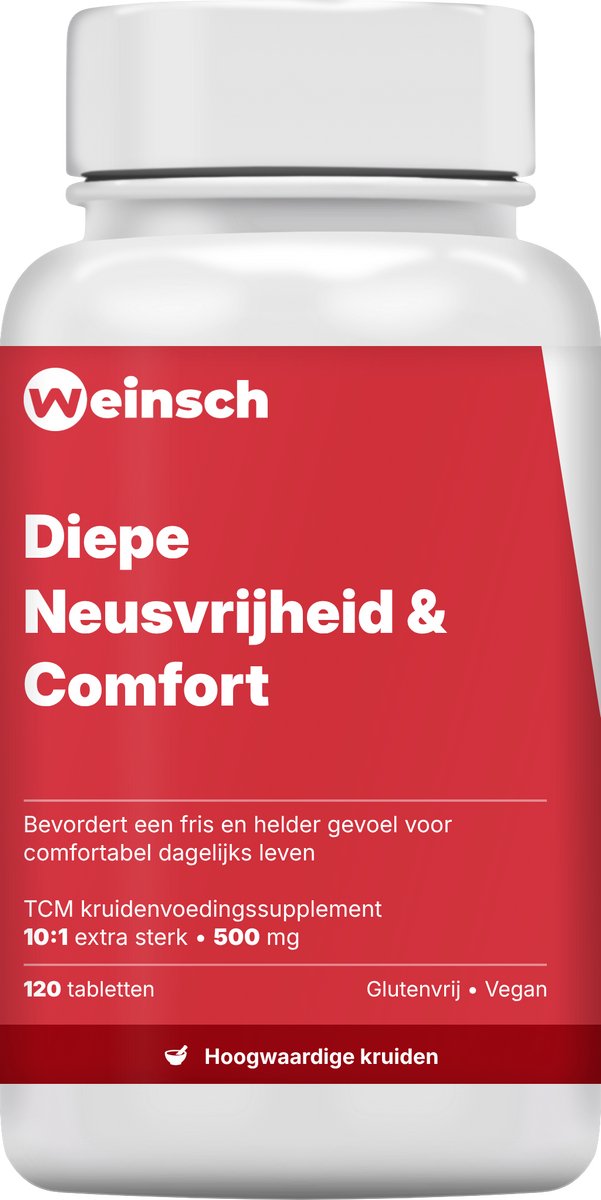 Weinsch Diepe Neusvrijheid & Comfort (Cang Er Pian) | 10:1 extra sterk | 500mg | 120 tabletten