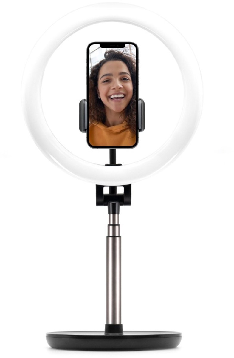 FIXED LEDRing Lite z okrągłą lampą czarny