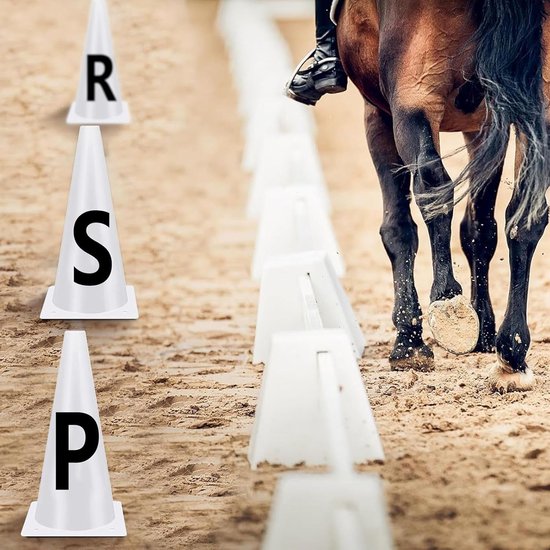 Trainingskegels Set - Paardensport Kegels - Dressuur Training - Met Letters - 32 cm Hoog - Meerdere Kleuren — afbeelding 2