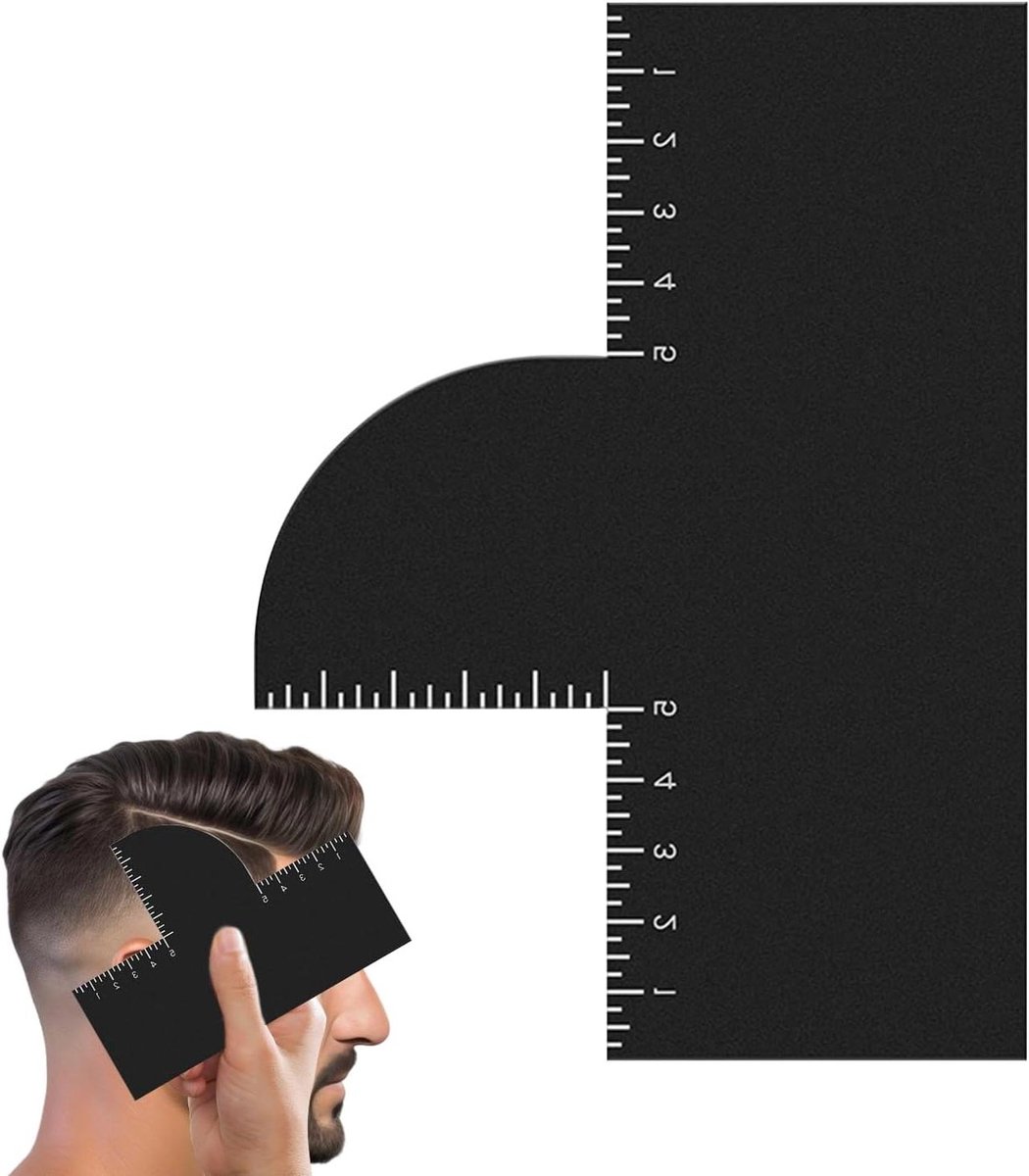 Haar Verzorging Tool - Kappersaccessoire Snijgids - Nauwkeurig Knippen - Dubbele Rechte Boogrand - 15 x 11 cm - Transparant