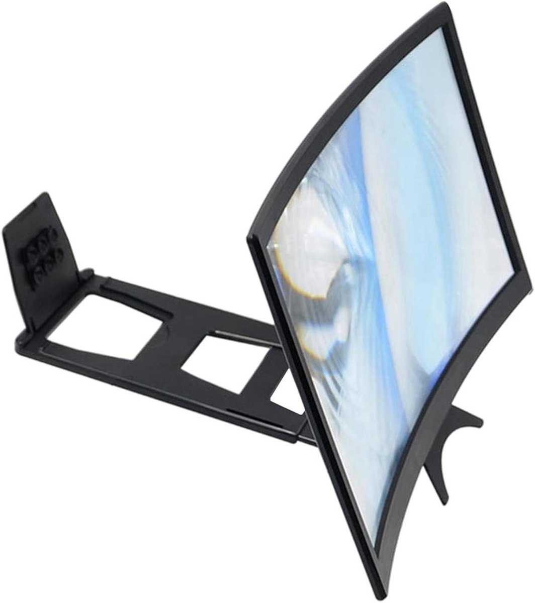 Telefoon Schermvergroter - Schermversterker Projector - Video Kijken - Gebogen HD Display - 30.5 cm - Zwart