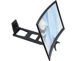 Telefoon Schermvergroter - Schermversterker Projector - Video Kijken - Gebogen HD Display - 30.5 cm - Zwart