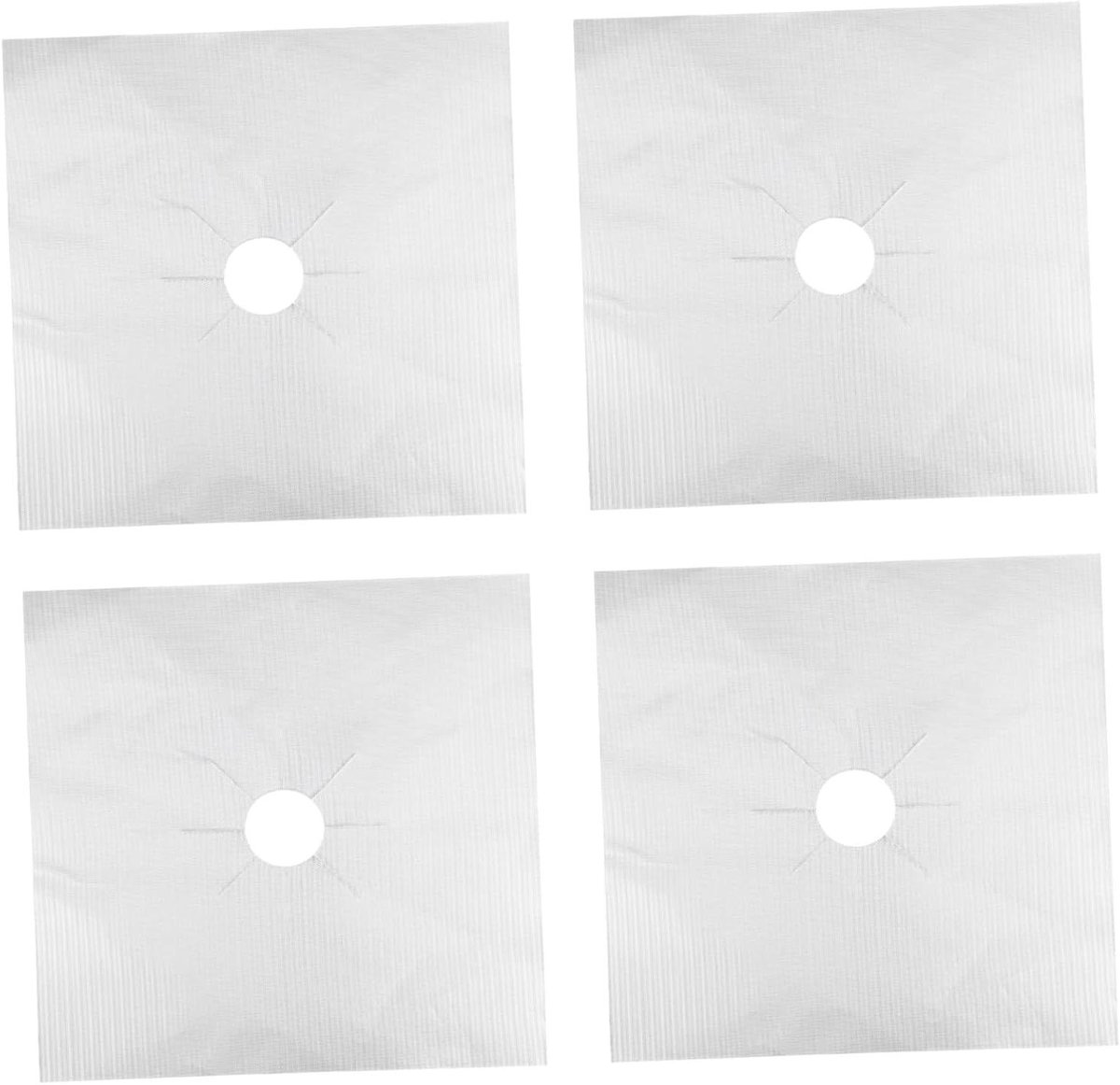 Kookplaat Beschermers - Gasfornuis Voeringen - Schoon Koken - Hittebestendig Glasvezel - 4 Stuks 27x27CM - Zwart