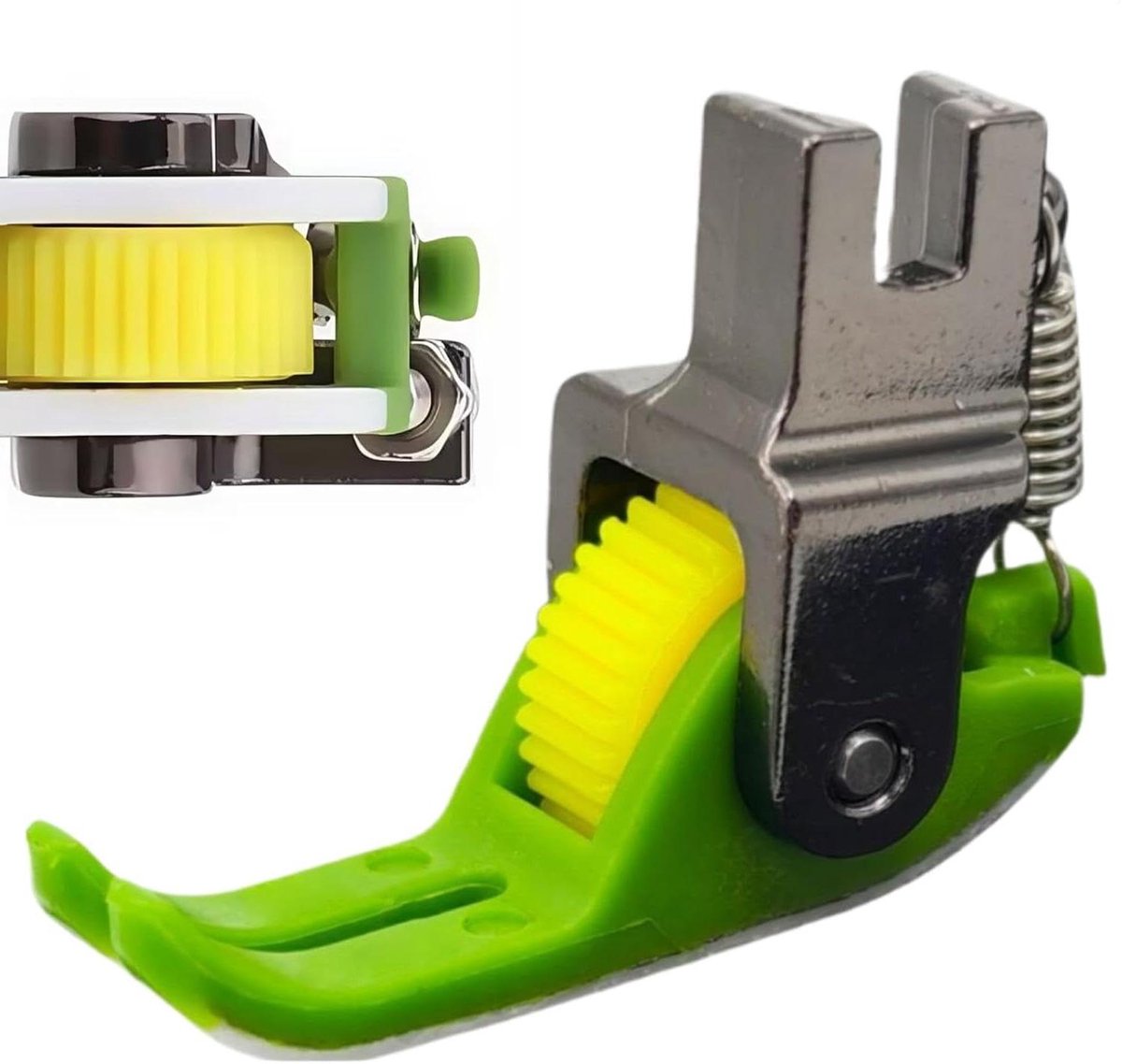 Naaimachine Voet - Rolpersvoet - Stoffen Verwerken - Slijtvast ABS Metaal - 2 mm Sleuf - Groen