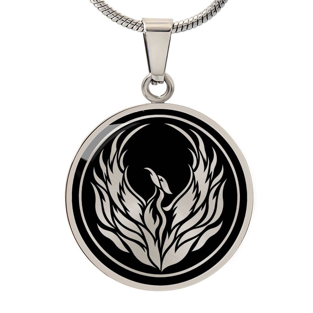 Symbolic Gifts - Feniks Ketting Zilver Kleurig Waterproof Rising Phoenix Hanger – Premium Stainless Steel - Vrouwen Cadeautjes Sieraad Cadeau – Verstelbaar 45-56 cm
