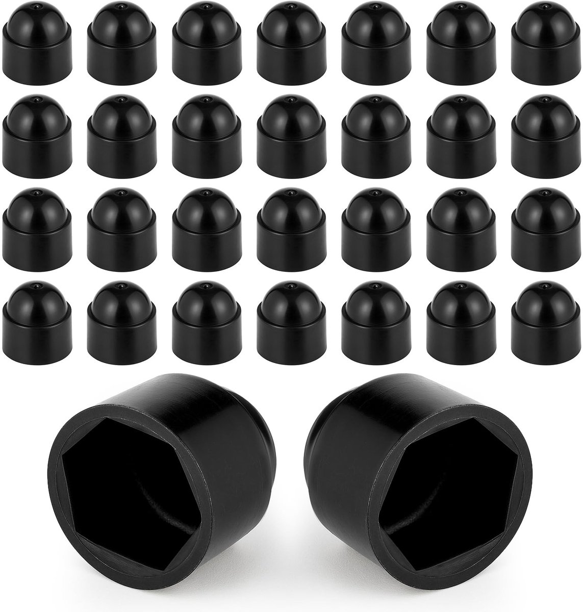 Dailygoods- Beschermkappen Zeshoekig - Kunststof - 30 Stuks - Diameter 2,1 cm - Hoogte 1,9 cm - Binnendiameter 1,68 cm - Duurzaam - Schroefdoppen