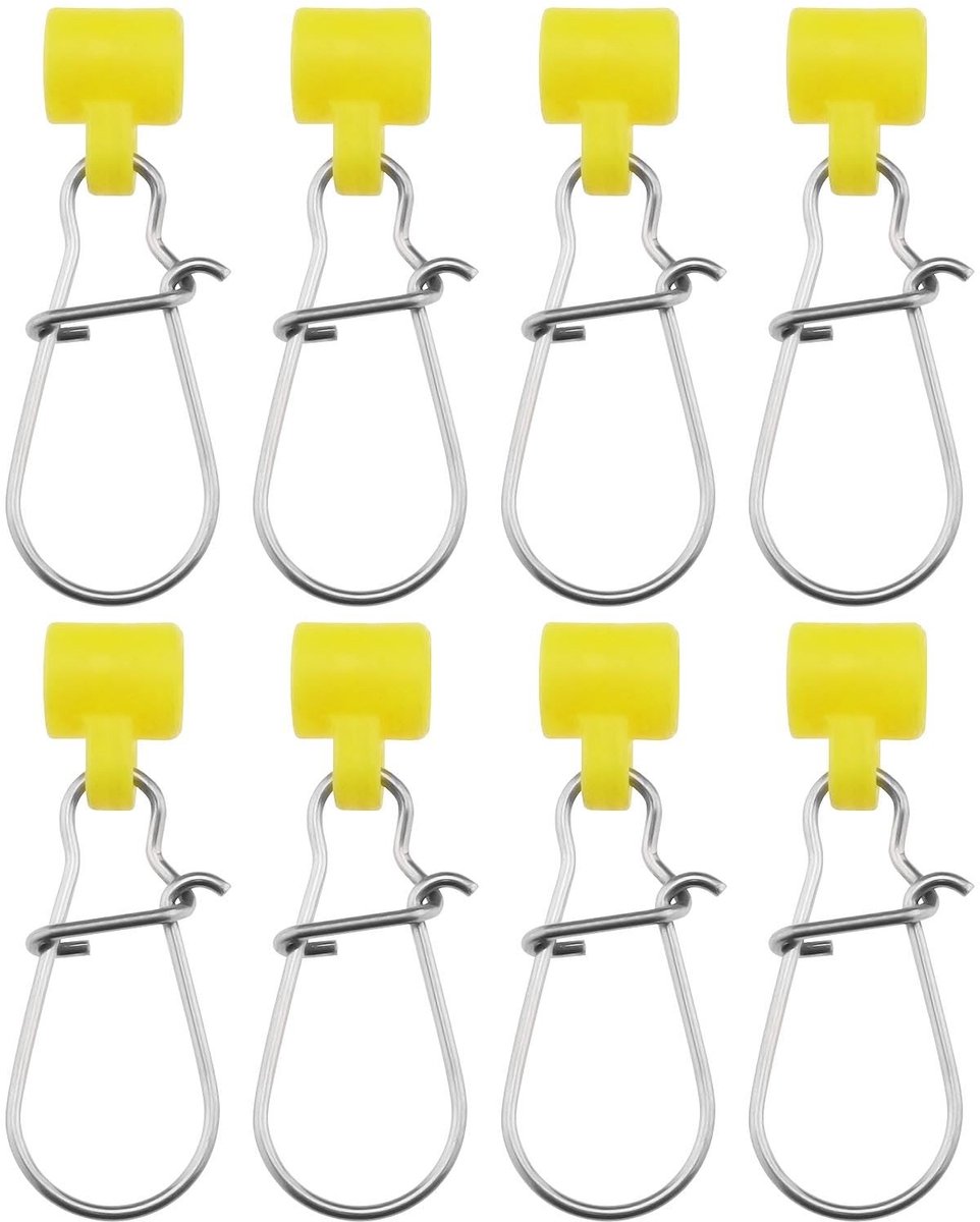 Dailygoods- Vislijn Connector 50 Stuks - Roestvrij Staal - Ovaal - Vissen Clips - Sinker Slider - Duurzaam en Slijtvast - Visconnector