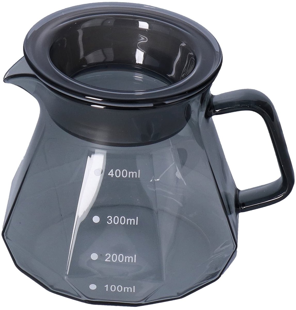 Dailygoods- Koffieserverpot Hittebestendig - Glazen Koffiepot - Koffie Waterkoker - Anti-brandende Handgreep - Ergonomisch Ontwerp - 400ml