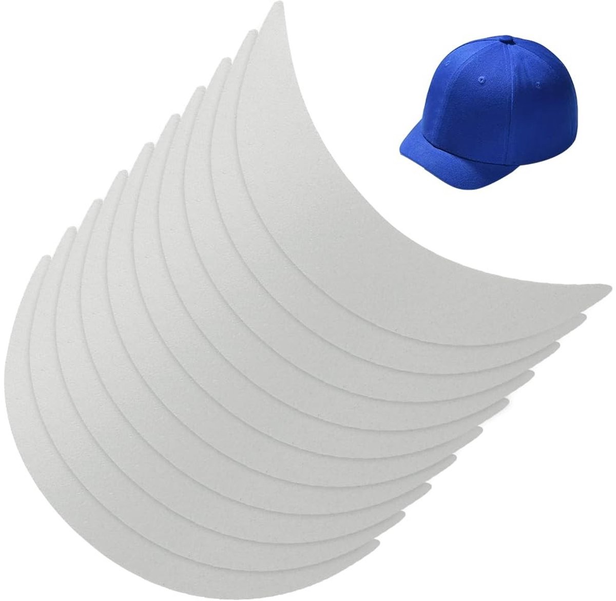 Dailygoods- Randhoed 16 Stuks - Plastic Hoedrand - U-vorm - Zonneklep Hoed - Hoedrandaccessoires - 40 mm Breed, 187 mm Lang