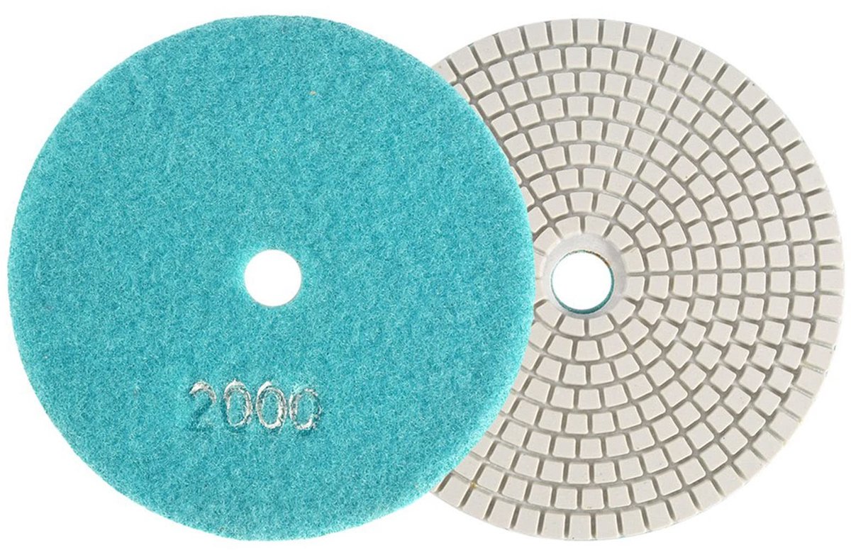 Dailygoods- Slijpschijf 125 mm - Natte Diamantpolijstpads - Slijpschijven voor Graniet/Beton/Marmer - Sterke Slijpkracht - Snel Polijsten - Duurzaam Gebruik - Polijstpad