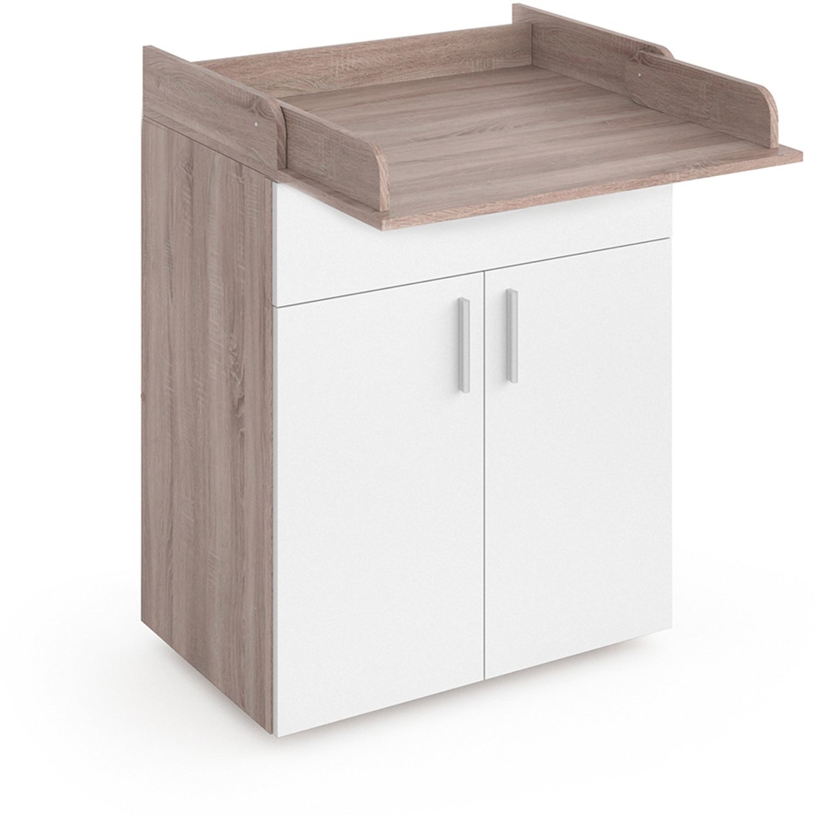Vicco Commode Lena, Wit/Sonoma, 75.2 x 101.5 cm