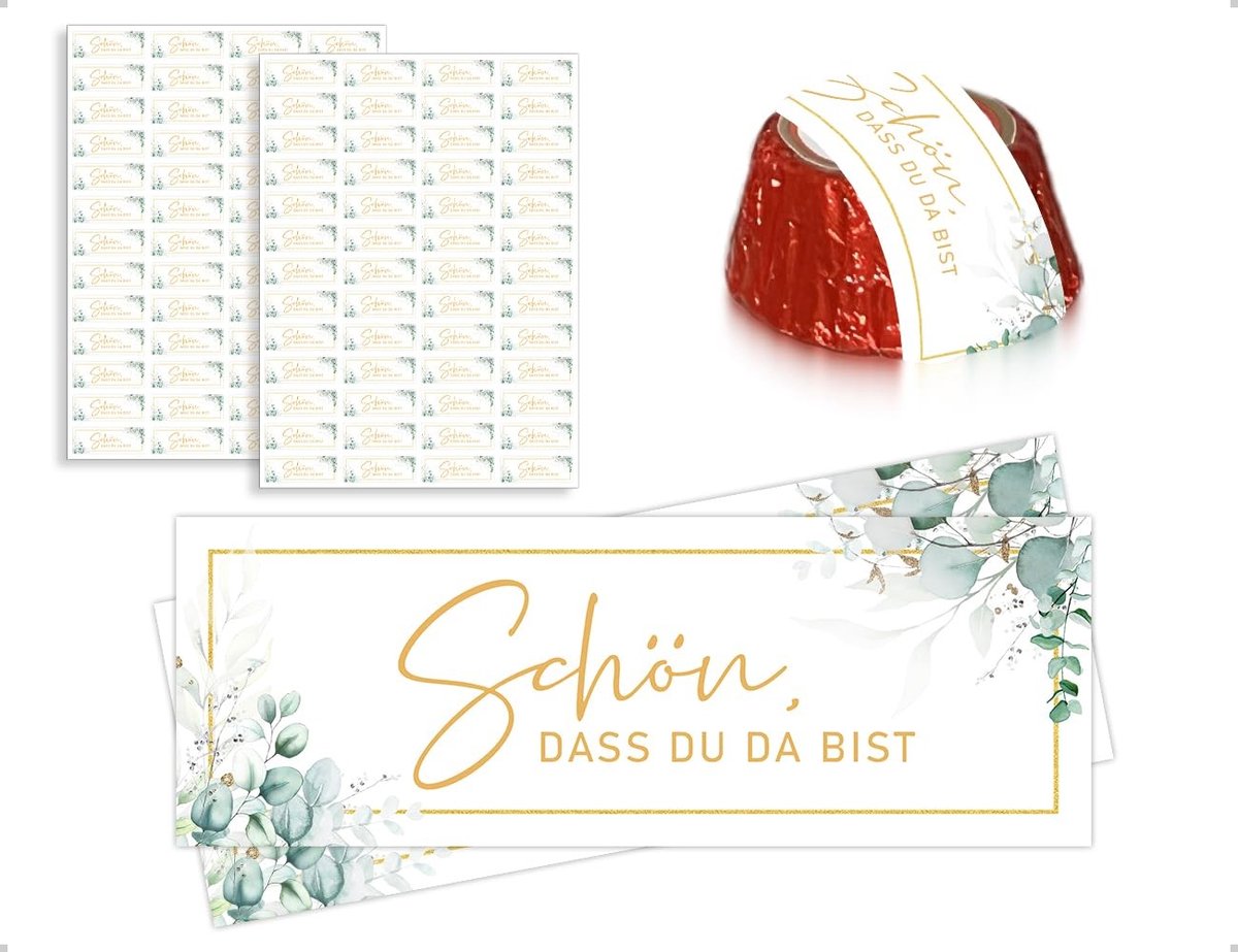 Dailygoods- Stickers Eucalyptus - Stickerboek - Stickers Volwassenen - Wenskaarten - Scrapbooking - 104 Stuks - Decoratiestickers