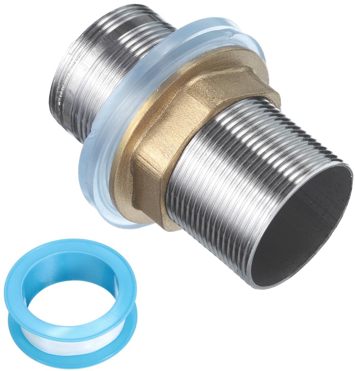 Dailygoods- Verlengpijp 57mm - Verlengstuk - Roestvrij Staal - Beugel - Moer - Seal - Eenvoudige installatie - Faucet Extender