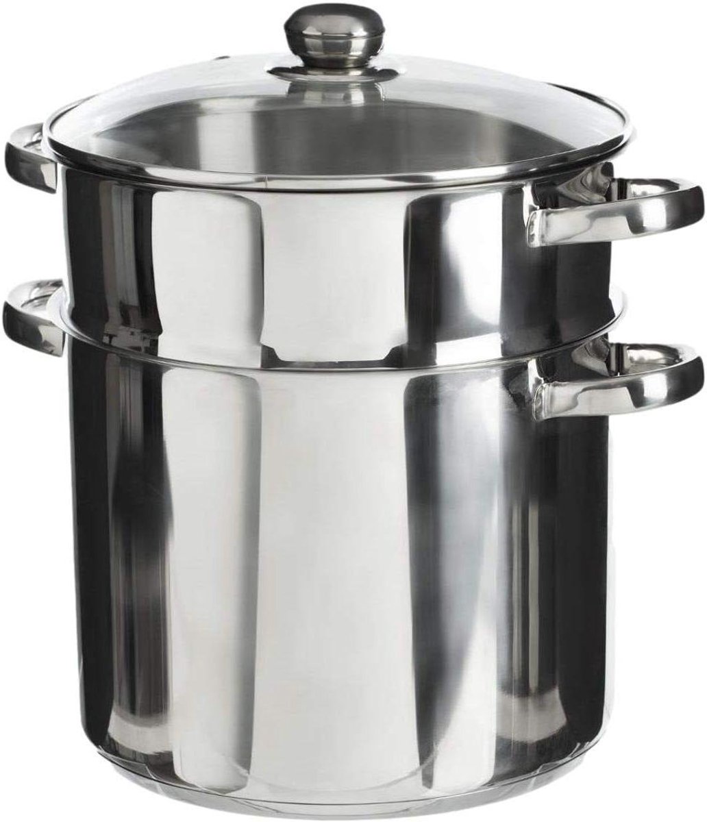 Couscous-pot - Stoompan - Maaltijden Bereiden - Roestvrij staal - 11 Liter - Zilver