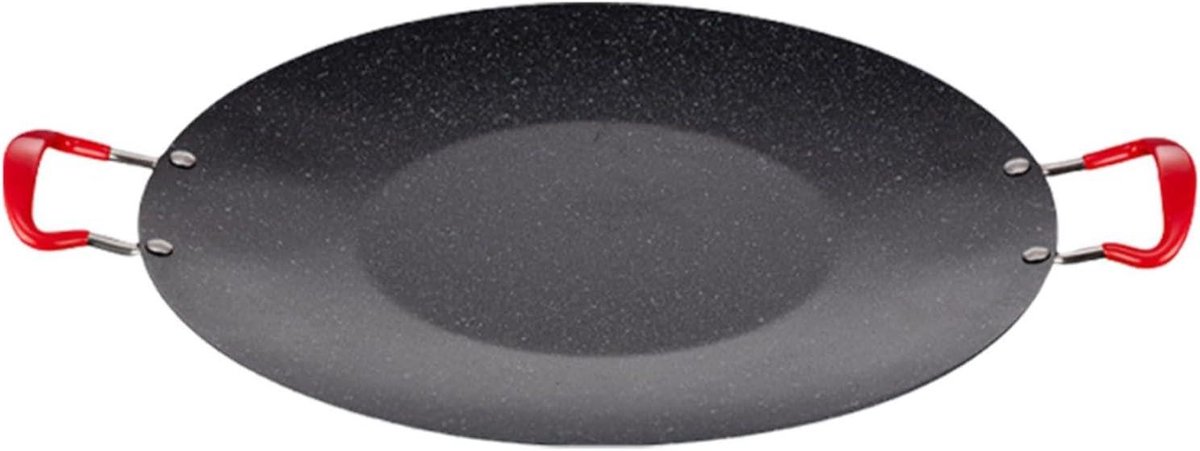 Grillpan Rond - Kookplaat Pan - Binnen Grillen - Vetreducerend Bodem - 38 cm - Zwart