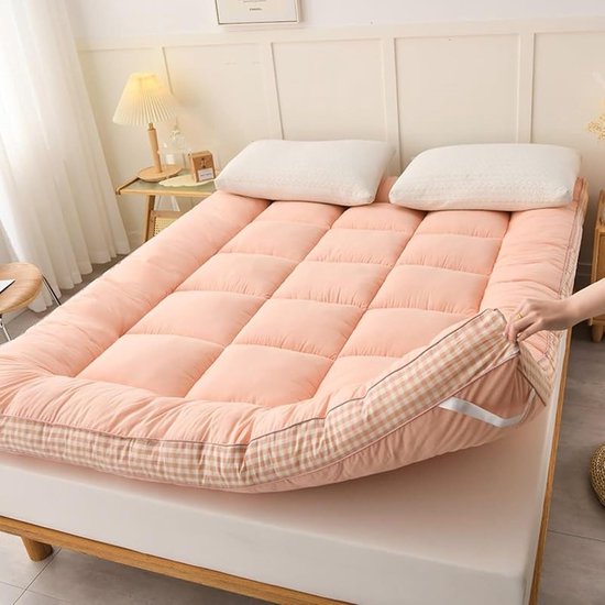 Opvouwbare Matras - Japanse Futon Vloerbed - Comfortabel Slapen - Ademend en Antislip - Niet gespecificeerd - Groen Koffie Roze Grijs — afbeelding 3