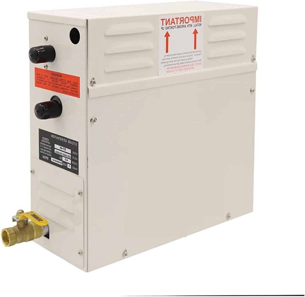 Stoomgenerator Douche - Stoombad Generator - Wellness Creëren - Roestvrij Staal Verwarming - 4.5 kW - Zilver