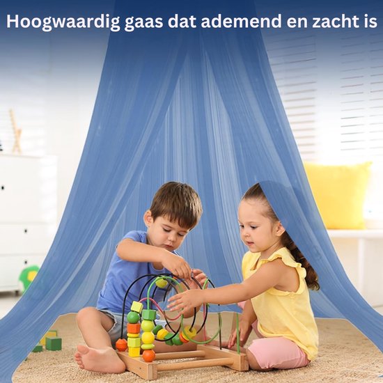 NBAP® Klamboe 1 Persoons - Muggennet - Muskietennet Baby - Blauw — afbeelding 4